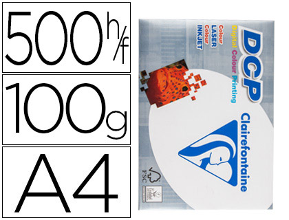 500h papel fotocopiadora Clairefontaine DCP A4 100g/m²